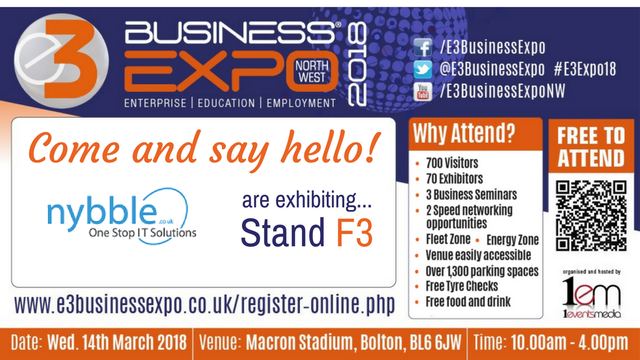 Nybble IT - Join Us - E3 Expo Twitter and Facebook