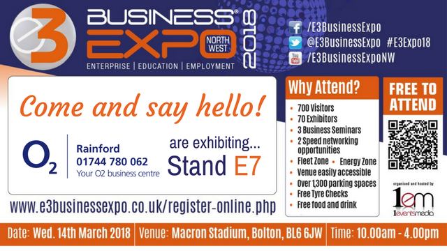 O2 Rainford - Join Us - E3 Expo Twitter and Facebook